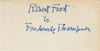 FROST, ROBERT. Mountain Interval.